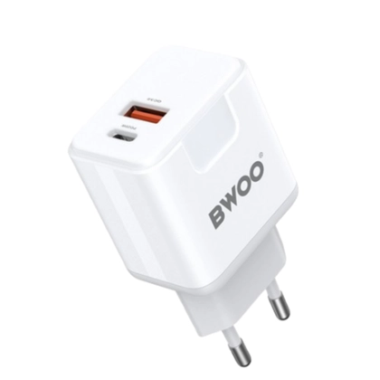 Sạc BWOO 2 cổng USB-A kèm cáp Type-C US CDA64VC 3